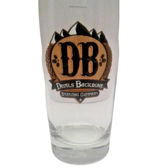 Devils Backbone Brewing Company Logo Pint Glass 16 Oz Clear Beer Glassware - Picture 1 of 3